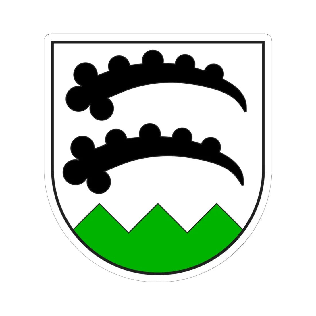 Trimmis wappen (Switzerland) (Coat of Arms) STICKER Vinyl Kiss-Cut Decal 6 Inch White - The Sticker Space