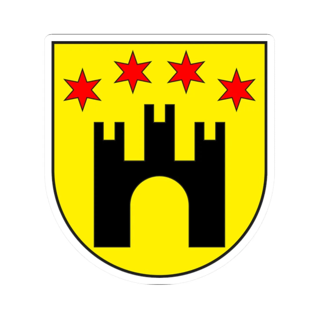 Trin wappen (Switzerland) (Coat of Arms) STICKER Vinyl Kiss-Cut Decal 2 Inch White - The Sticker Space