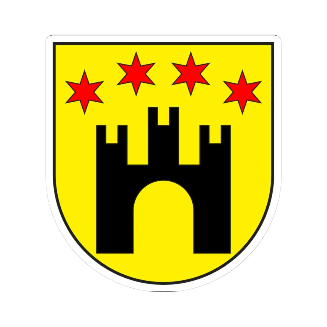 Trin wappen (Switzerland) (Coat of Arms) STICKER Vinyl Kiss-Cut Decal 3 Inch White - The Sticker Space