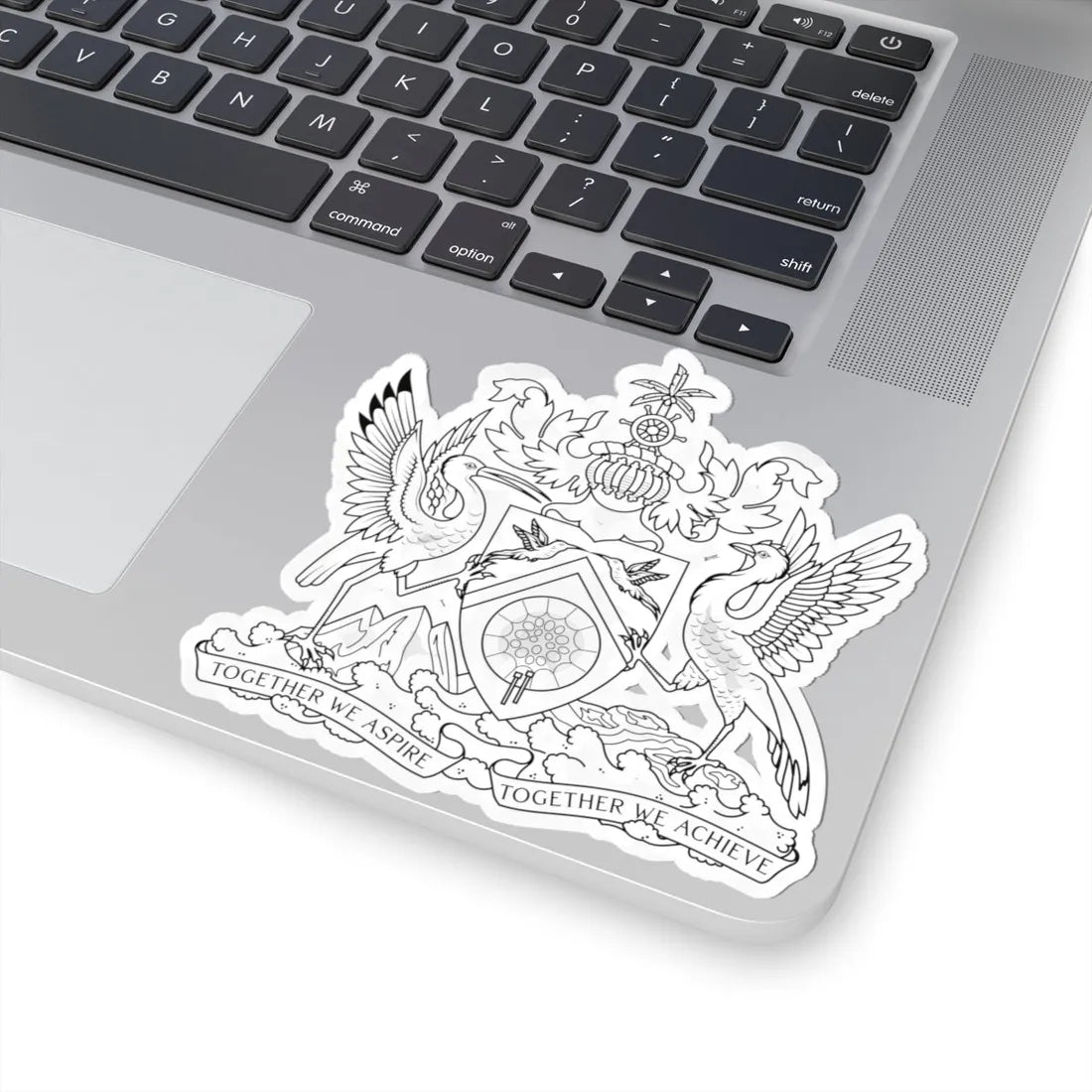 Trinidad and Tobago coat of arms outline (Trinidad and Tobago) (Coat of Arms) STICKER Vinyl Kiss-Cut Decal - The Sticker Space