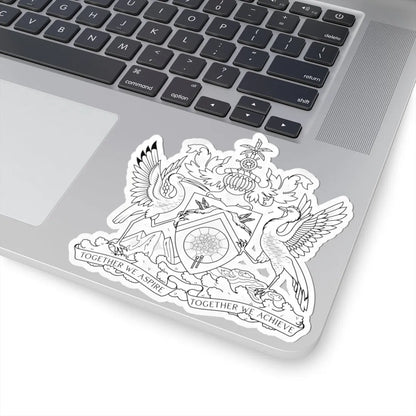 Trinidad and Tobago coat of arms outline (Trinidad and Tobago) (Coat of Arms) STICKER Vinyl Kiss-Cut Decal - The Sticker Space
