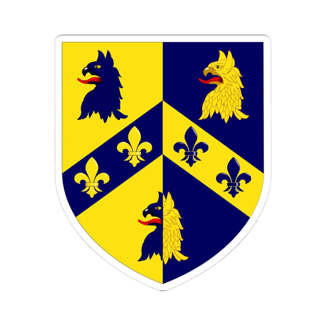 Trinity College Oxford arms (England) (Coat of Arms) STICKER Vinyl Kiss-Cut Decal 4 Inch White - The Sticker Space