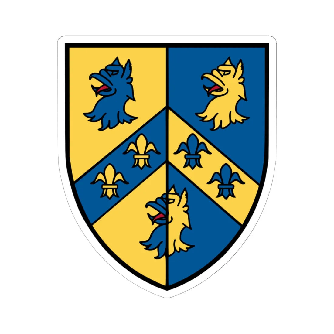 Trinity College Oxford (England) (Coat of Arms) STICKER Vinyl Kiss-Cut Decal 6 Inch White - The Sticker Space