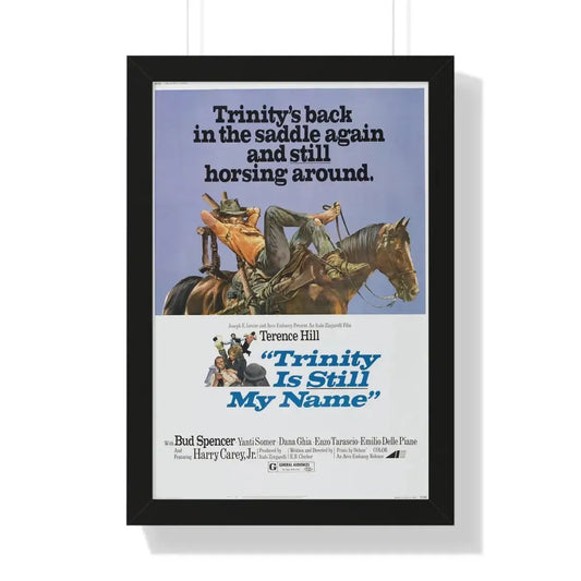 TRINITY IS STILL MY NAME 1971 - Framed Movie Poster 16″ x 24″ Black - The Sticker Space