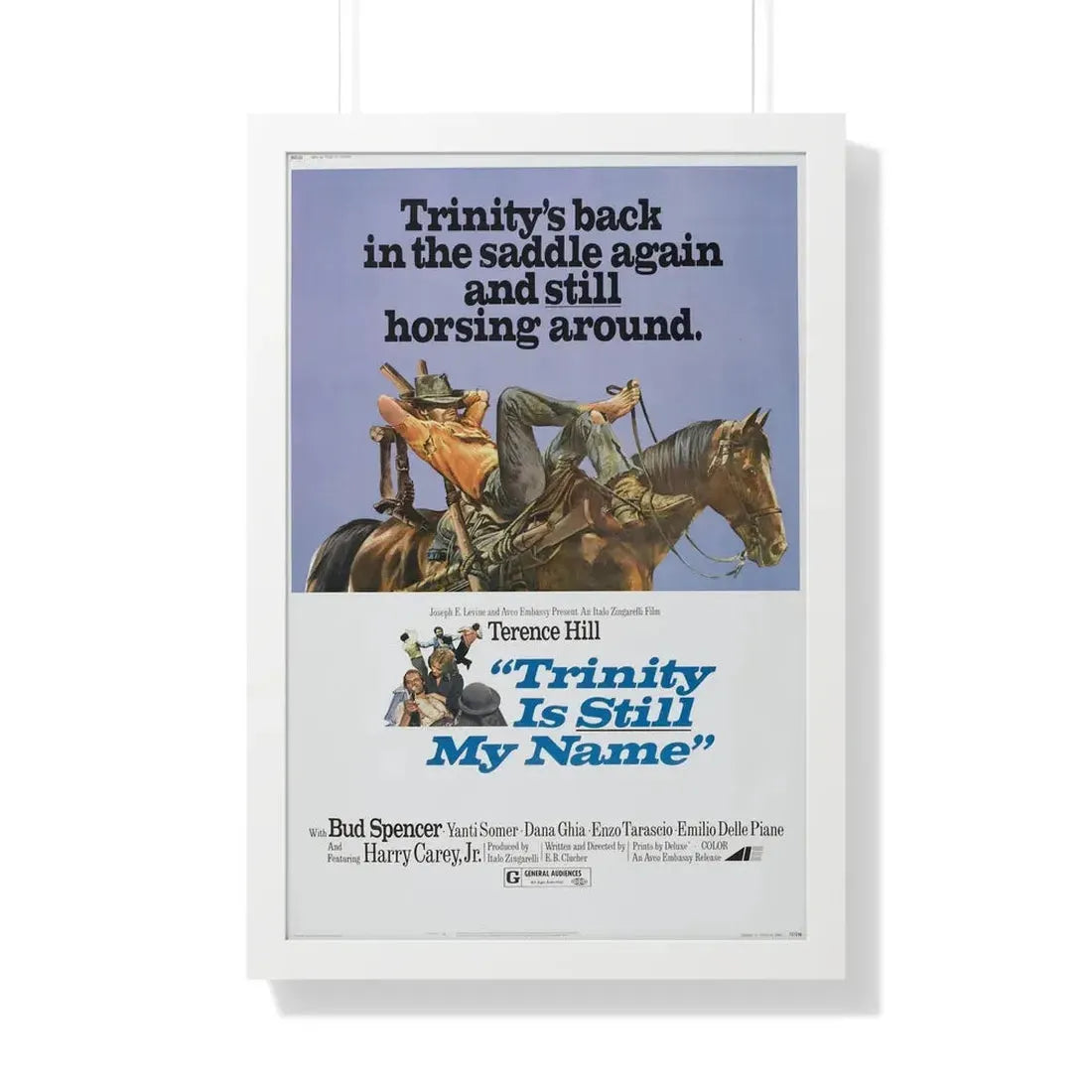 TRINITY IS STILL MY NAME 1971 - Framed Movie Poster 20" x 30" White - The Sticker Space
