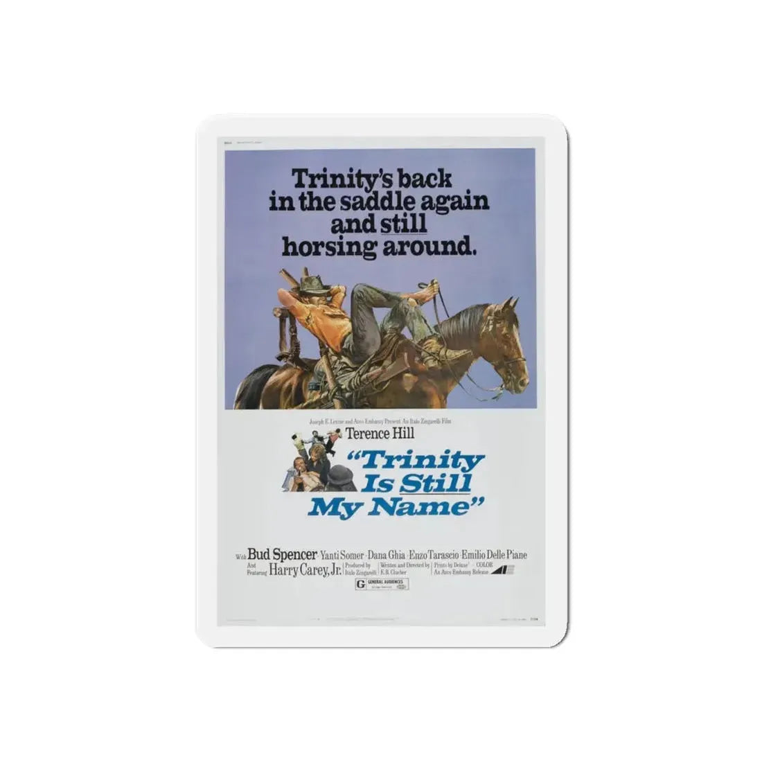 TRINITY IS STILL MY NAME 1971 Movie Poster - Refrigerator Magnet 6 Inch Die-Cut - The Sticker Space