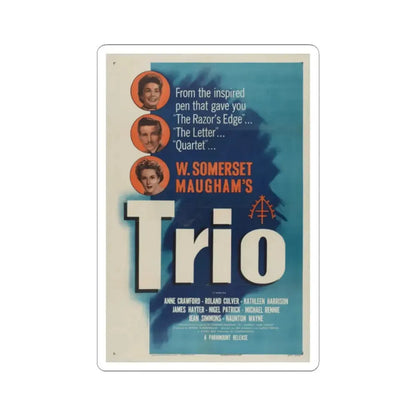 Trio 1950 Movie Poster - STICKER Vinyl Kiss-Cut Decal 2 Inch White - The Sticker Space