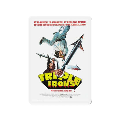 TRIPLE IRONS 1971 Movie Poster - Refrigerator Magnet 2 Inch - The Sticker Space