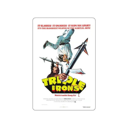 TRIPLE IRONS 1971 Movie Poster STICKER Vinyl Die-Cut Decal 4 Inch - The Sticker Space