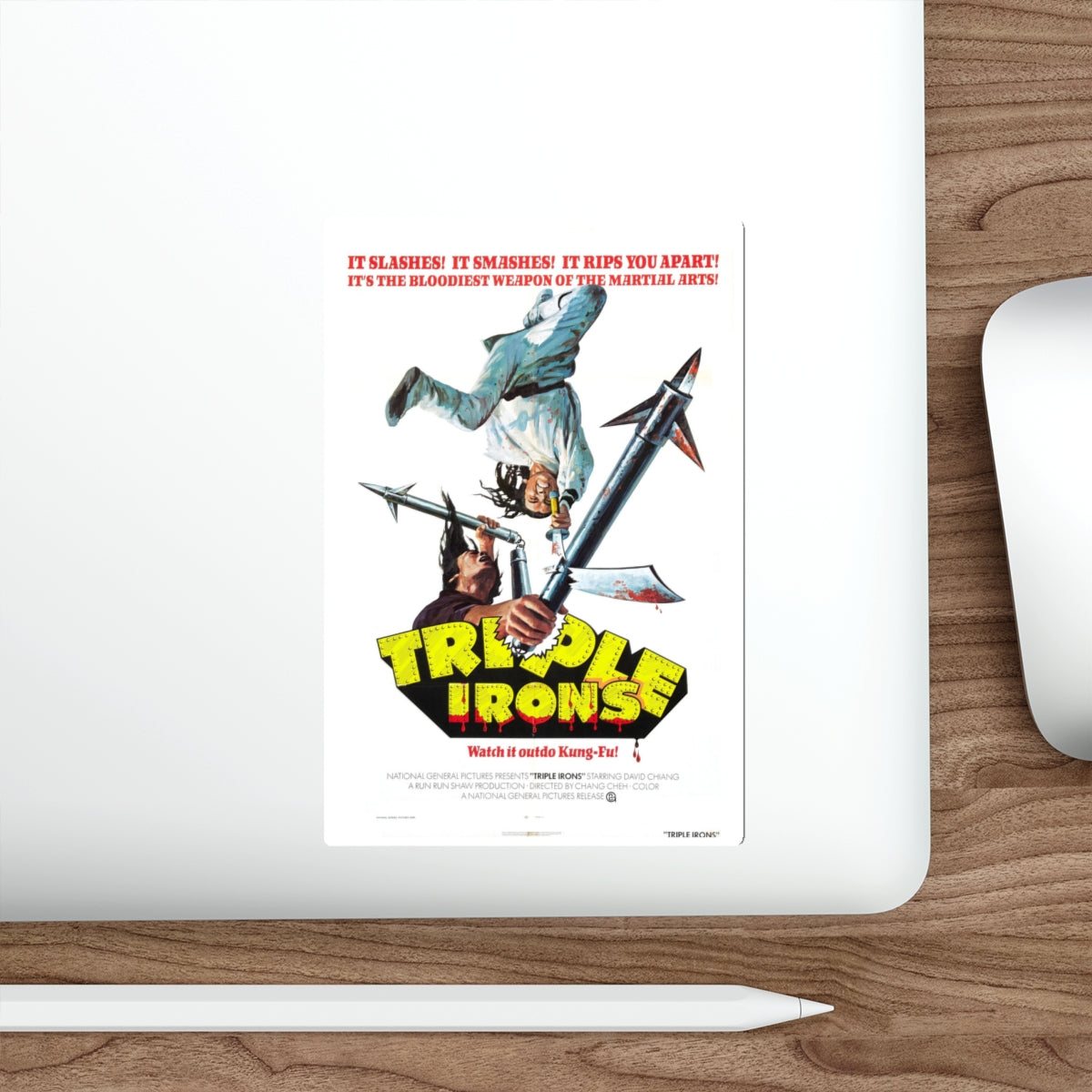 TRIPLE IRONS 1971 Movie Poster STICKER Vinyl Die-Cut Decal-The Sticker Space