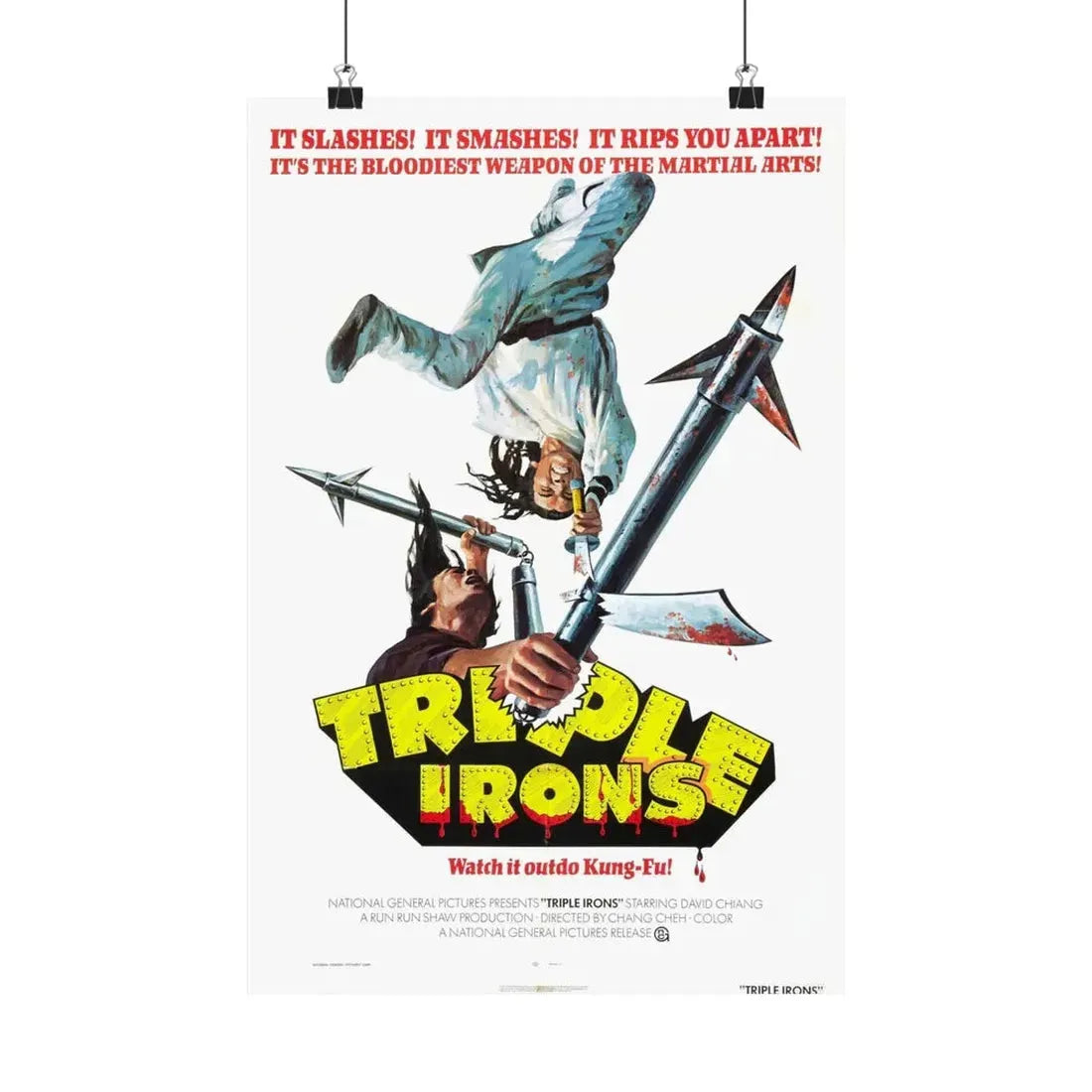 TRIPLE IRONS 1971 - Paper Movie Poster 12″ x 18″ Matte - The Sticker Space