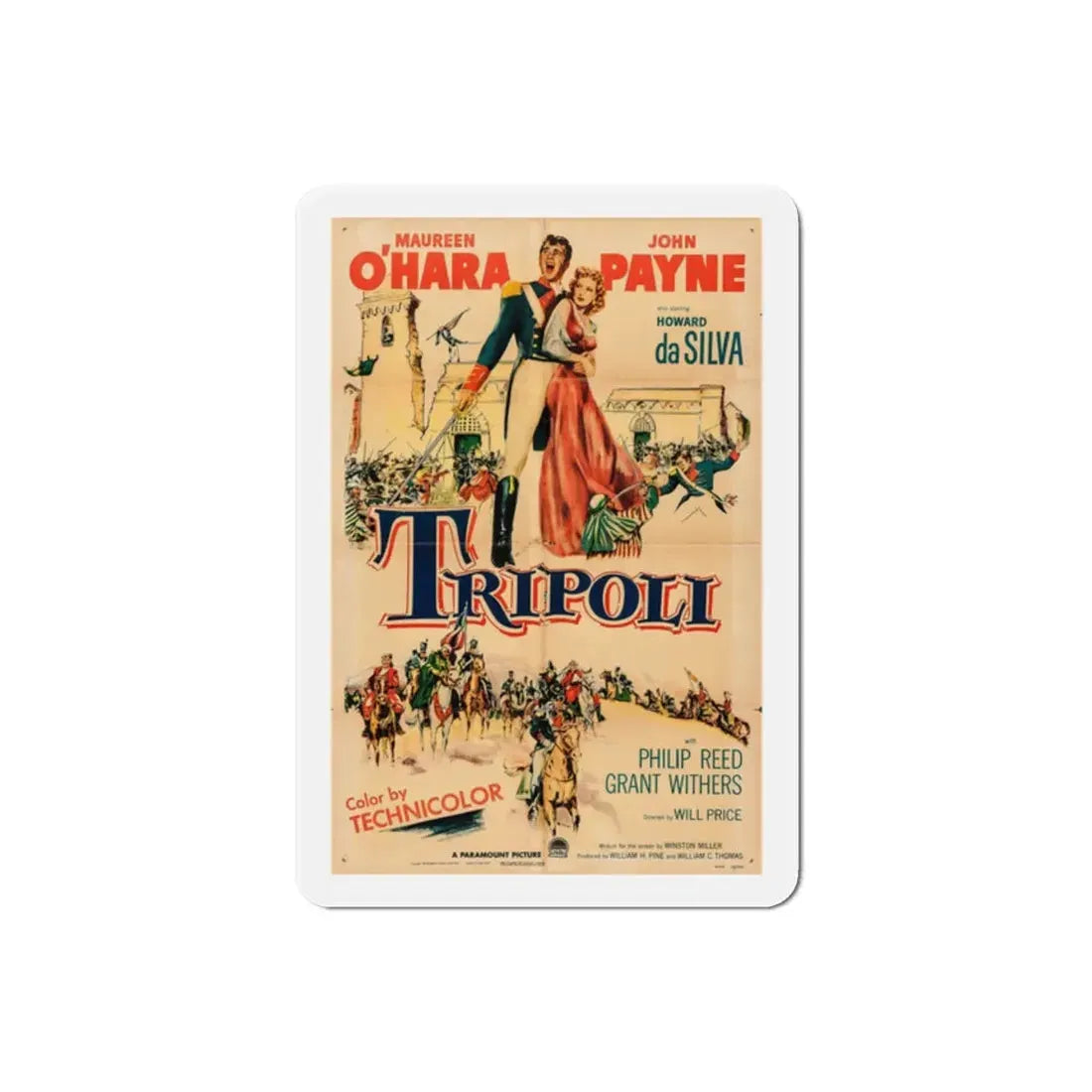 Tripoli 1950 Movie Poster Refrigerator Magnet 2 Inch - The Sticker Space