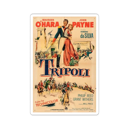 Tripoli 1950 Movie Poster - STICKER Vinyl Kiss-Cut Decal 3 Inch White - The Sticker Space