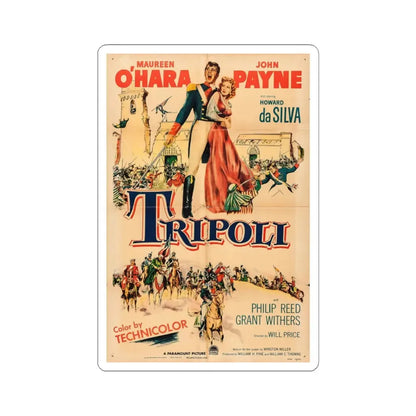 Tripoli 1950 Movie Poster - STICKER Vinyl Kiss-Cut Decal 4 Inch White - The Sticker Space