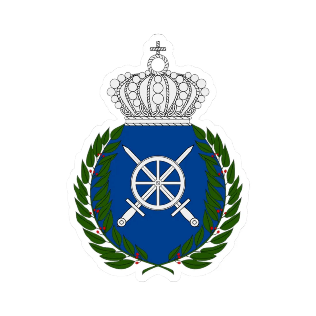 TrängKAS vapen (Sweden) (Coat of Arms) STICKER Vinyl Kiss-Cut Decal 2 Inch White - The Sticker Space