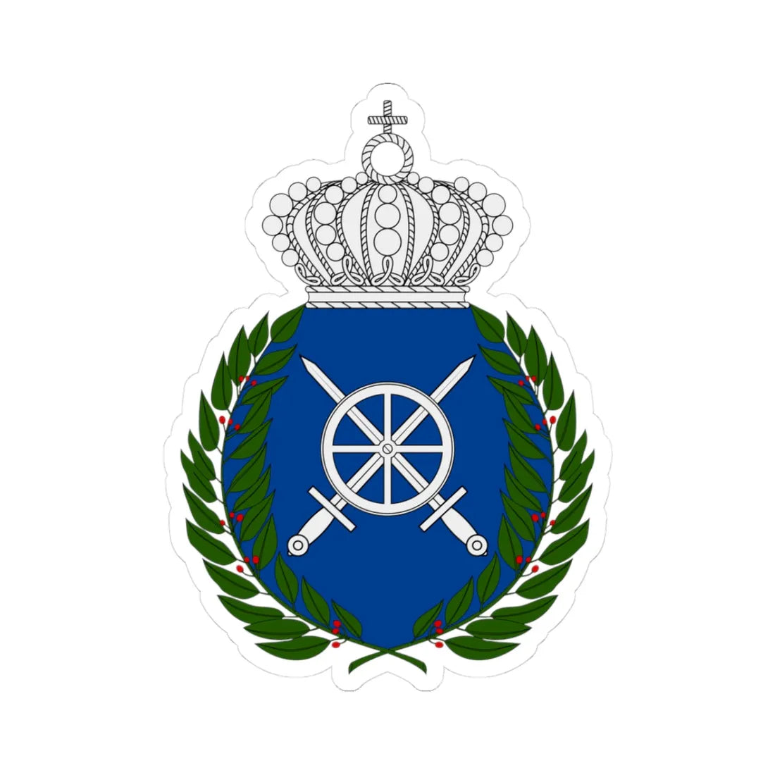 TrängKAS vapen (Sweden) (Coat of Arms) STICKER Vinyl Kiss-Cut Decal 3 Inch White - The Sticker Space