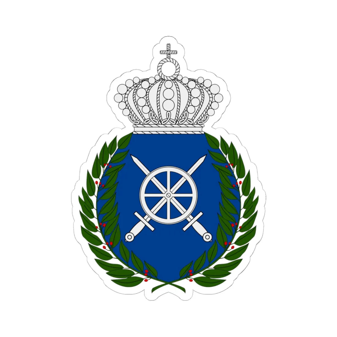 TrängKAS vapen (Sweden) (Coat of Arms) STICKER Vinyl Kiss-Cut Decal 6 Inch White - The Sticker Space