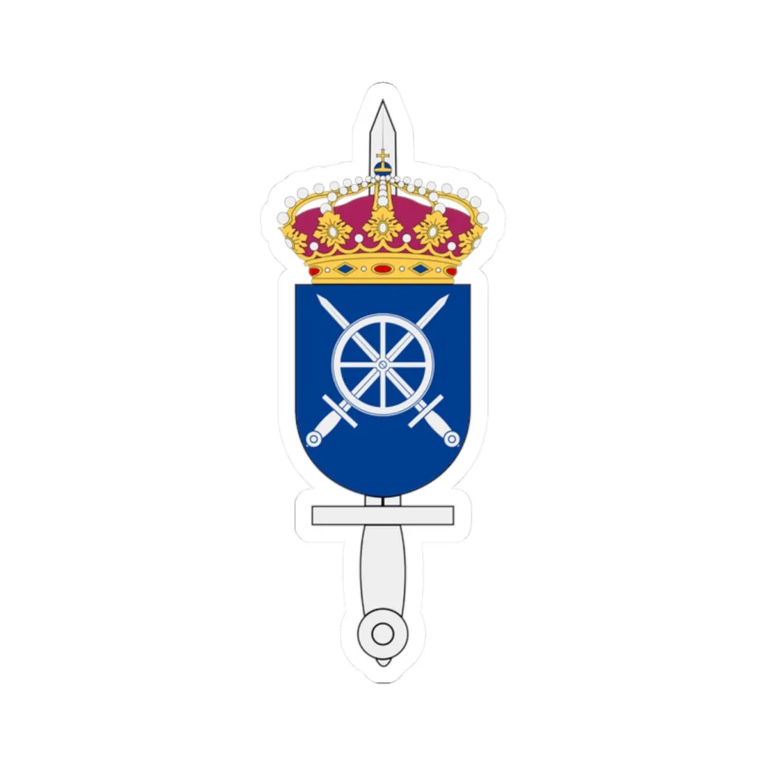 Trängregementet vapen (Sweden) (Coat of Arms) STICKER Vinyl Kiss-Cut Decal 2 Inch White - The Sticker Space