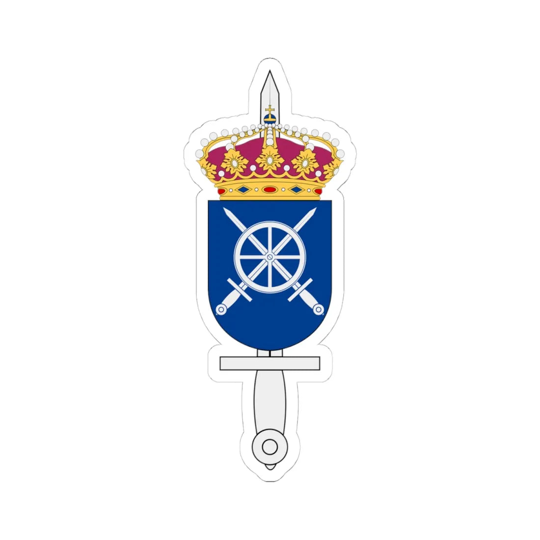 Trängregementet vapen (Sweden) (Coat of Arms) STICKER Vinyl Kiss-Cut Decal 4 Inch White - The Sticker Space