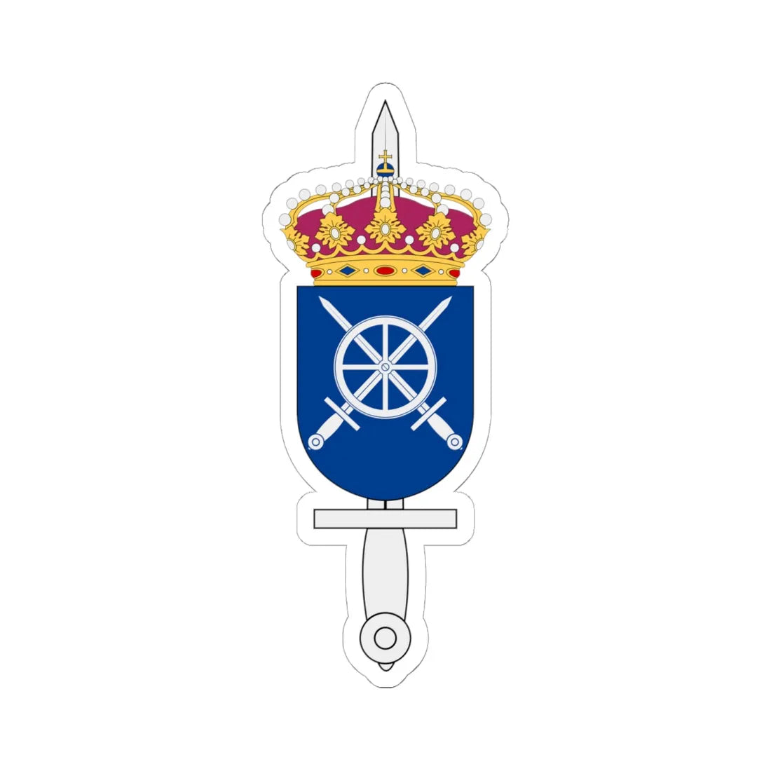 Trängregementet vapen (Sweden) (Coat of Arms) STICKER Vinyl Kiss-Cut Decal 6 Inch White - The Sticker Space