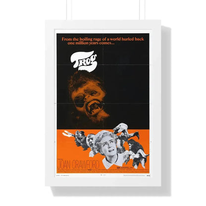 TROG 1970 - Framed Movie Poster 16″ x 24″ White - The Sticker Space
