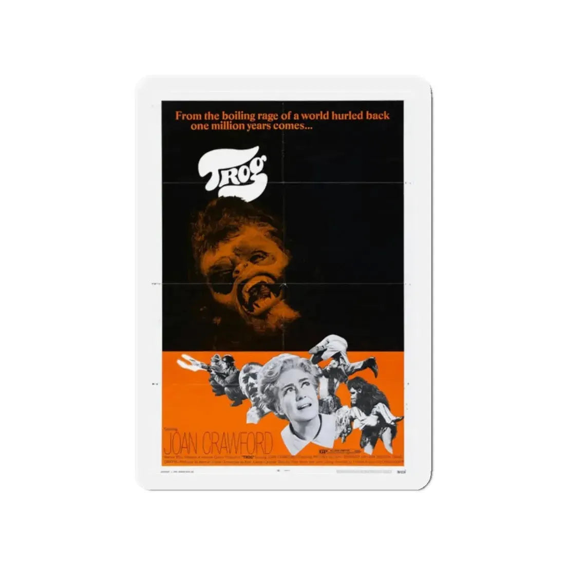TROG 1970 Movie Poster - Refrigerator Magnet 2 Inch - The Sticker Space