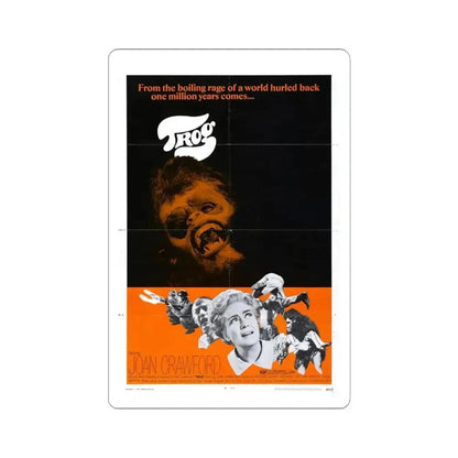TROG 1970 Movie Poster - STICKER Vinyl Kiss-Cut Decal 6 Inch White - The Sticker Space