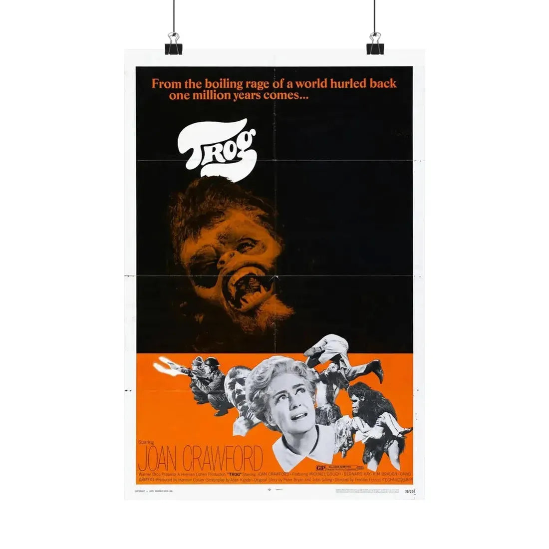 TROG 1970 - Paper Movie Poster 12″ x 18″ Matte - The Sticker Space