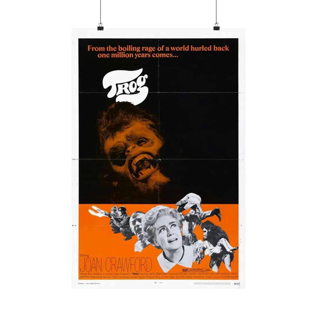 TROG 1970 - Paper Movie Poster 20″ x 30″ Matte - The Sticker Space