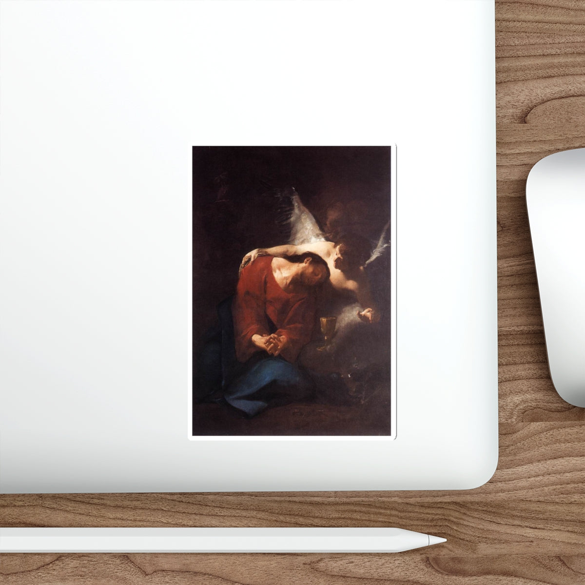 TROGER, Paul - Christ Comforted by an Angel (Artwork) STICKER Vinyl Die-Cut Decal-The Sticker Space