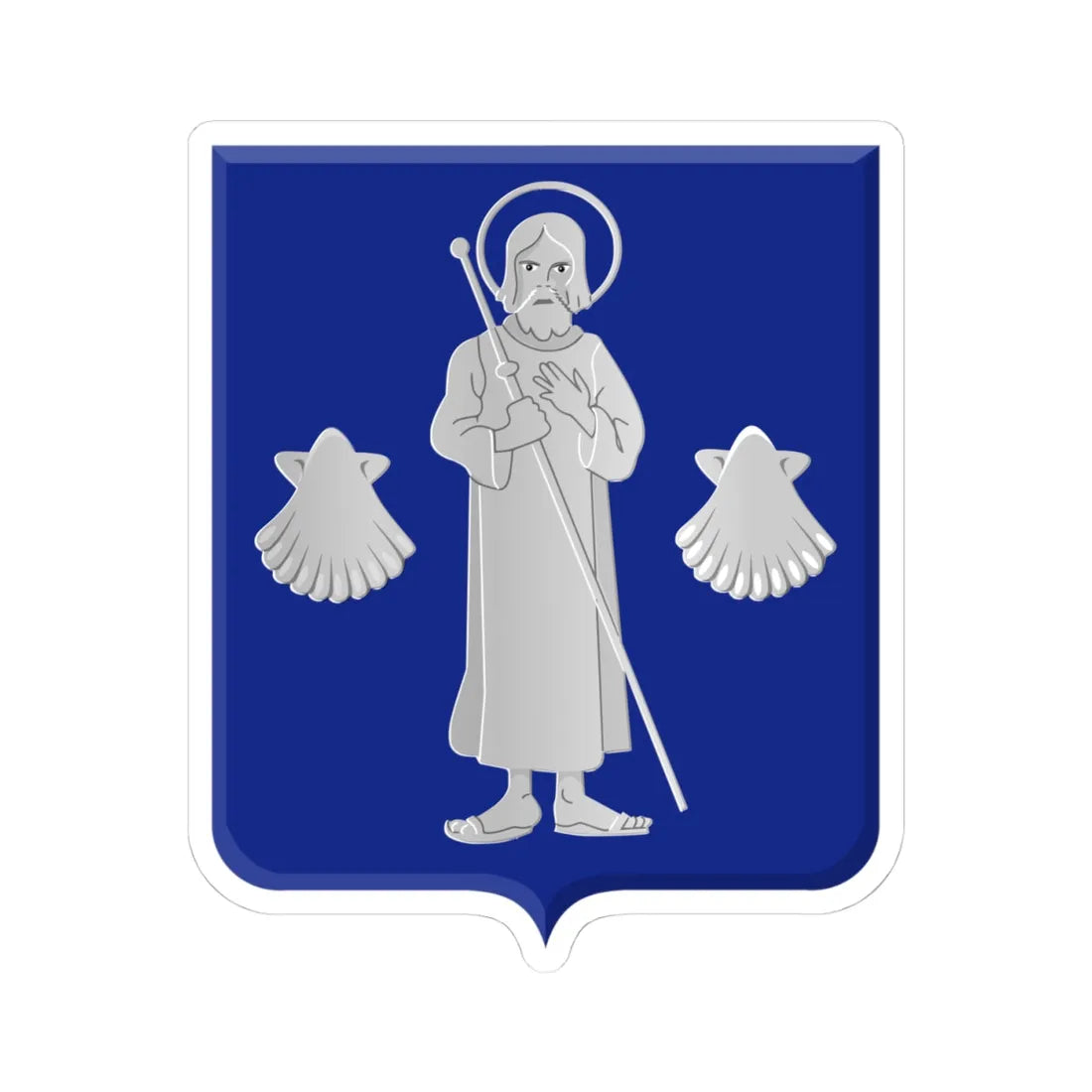 Troisponts wapen (Belgium) (Coat of Arms) STICKER Vinyl Kiss-Cut Decal 4 Inch White - The Sticker Space