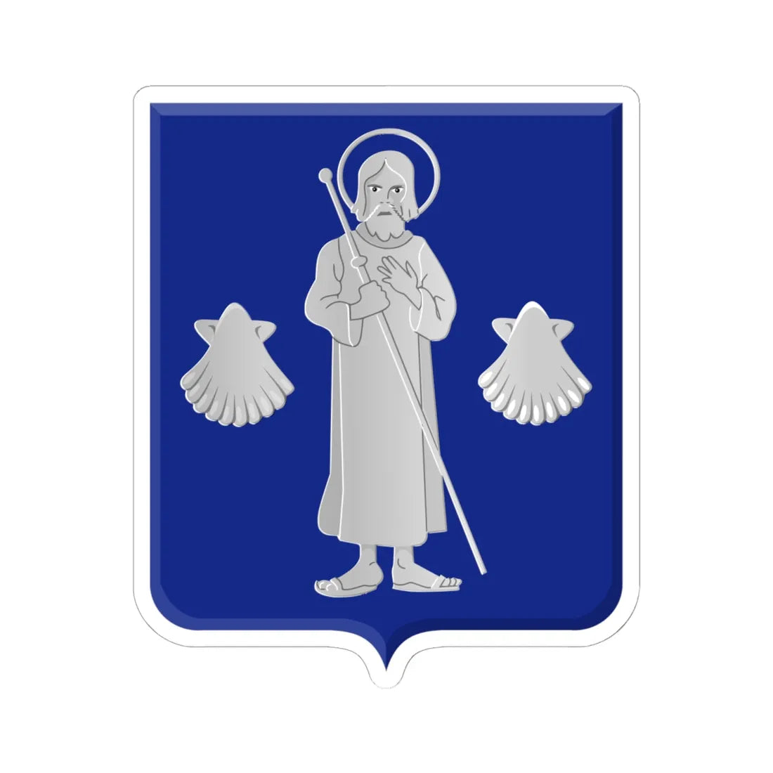 Troisponts wapen (Belgium) (Coat of Arms) STICKER Vinyl Kiss-Cut Decal 6 Inch White - The Sticker Space