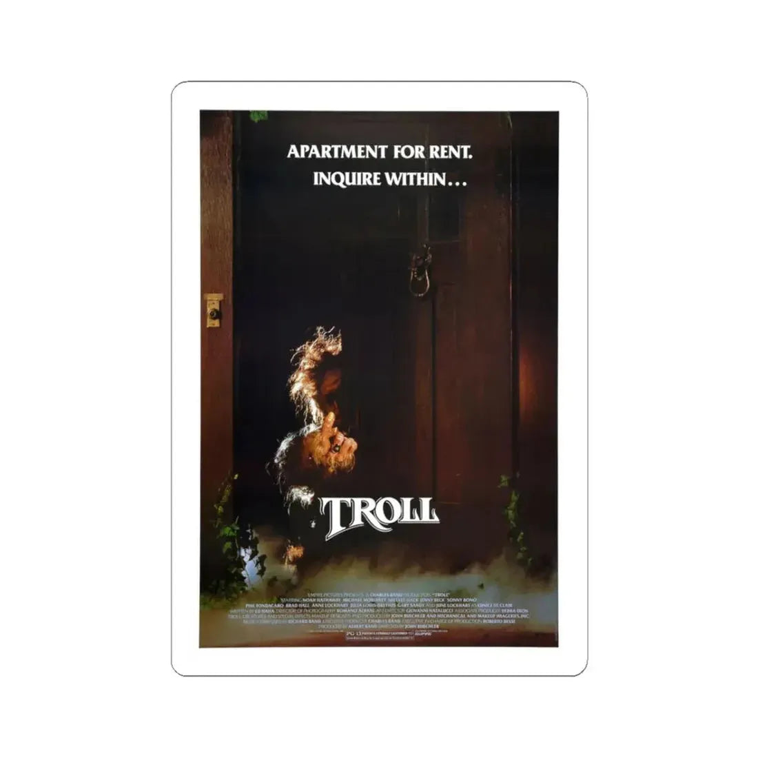 TROLL 1986 Movie Poster - STICKER Vinyl Kiss-Cut Decal 3 Inch White - The Sticker Space