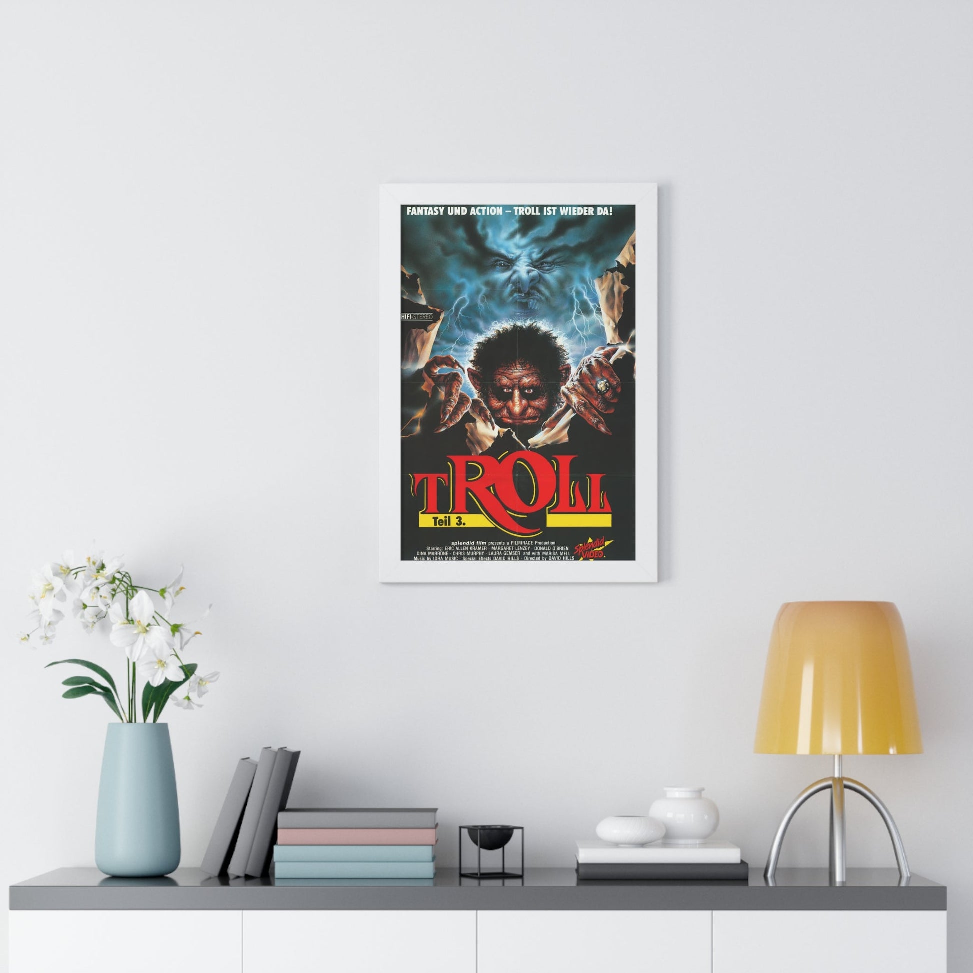 TROLL 3 (QUEST FOR THE MIGHTY SWORD) 1990 - Framed Movie Poster-The Sticker Space