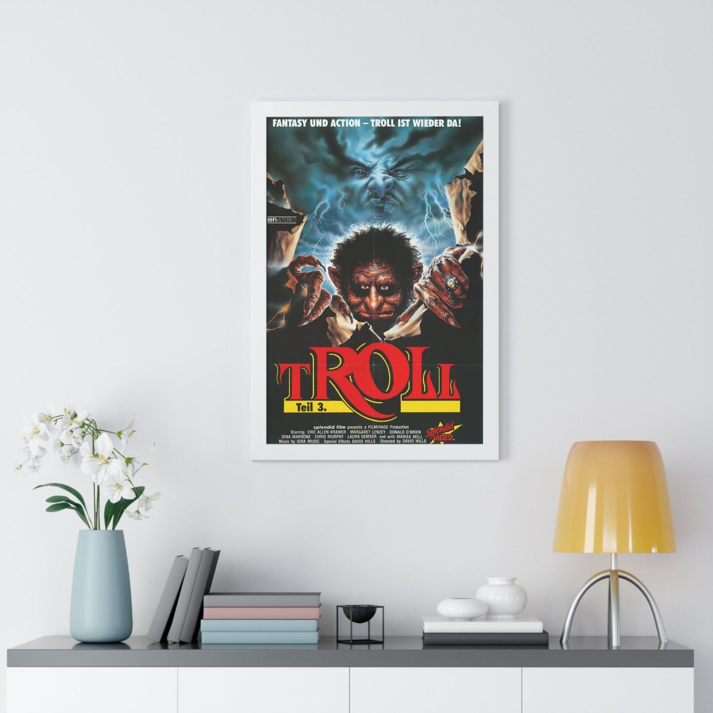 TROLL 3 (QUEST FOR THE MIGHTY SWORD) 1990 - Framed Movie Poster-The Sticker Space