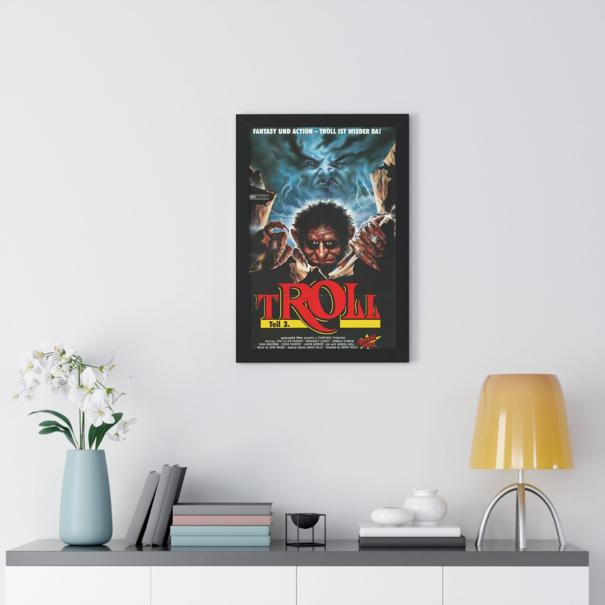 TROLL 3 (QUEST FOR THE MIGHTY SWORD) 1990 - Framed Movie Poster-The Sticker Space