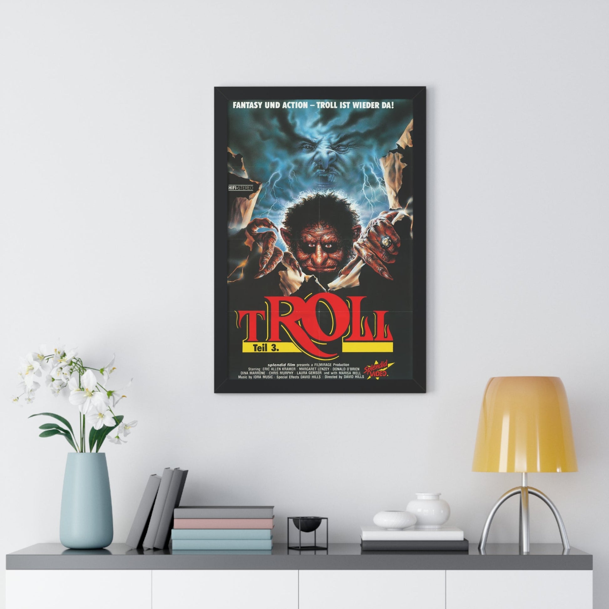 TROLL 3 (QUEST FOR THE MIGHTY SWORD) 1990 - Framed Movie Poster-The Sticker Space