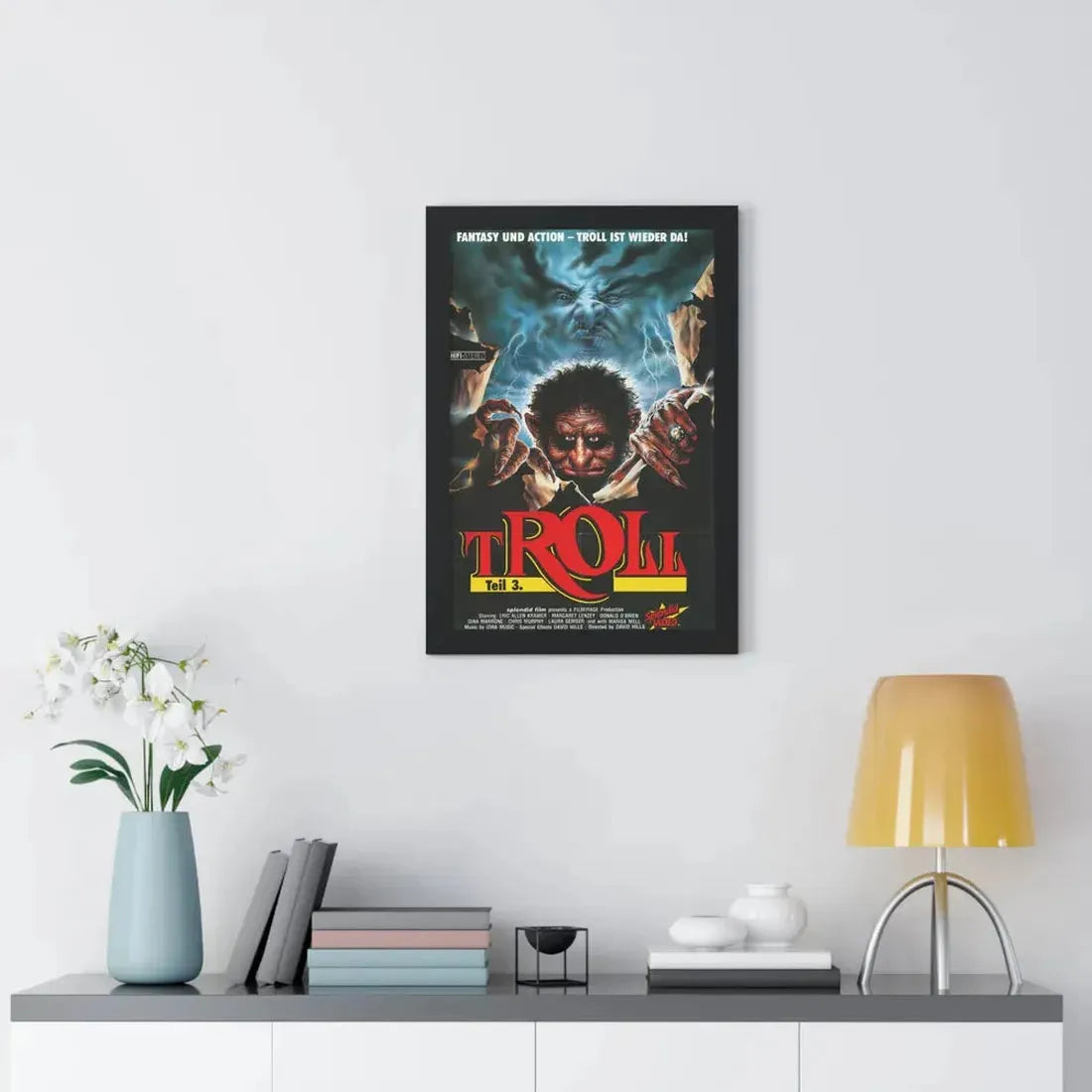 TROLL 3 (QUEST FOR THE MIGHTY SWORD) 1990 - Framed Movie Poster - The Sticker Space