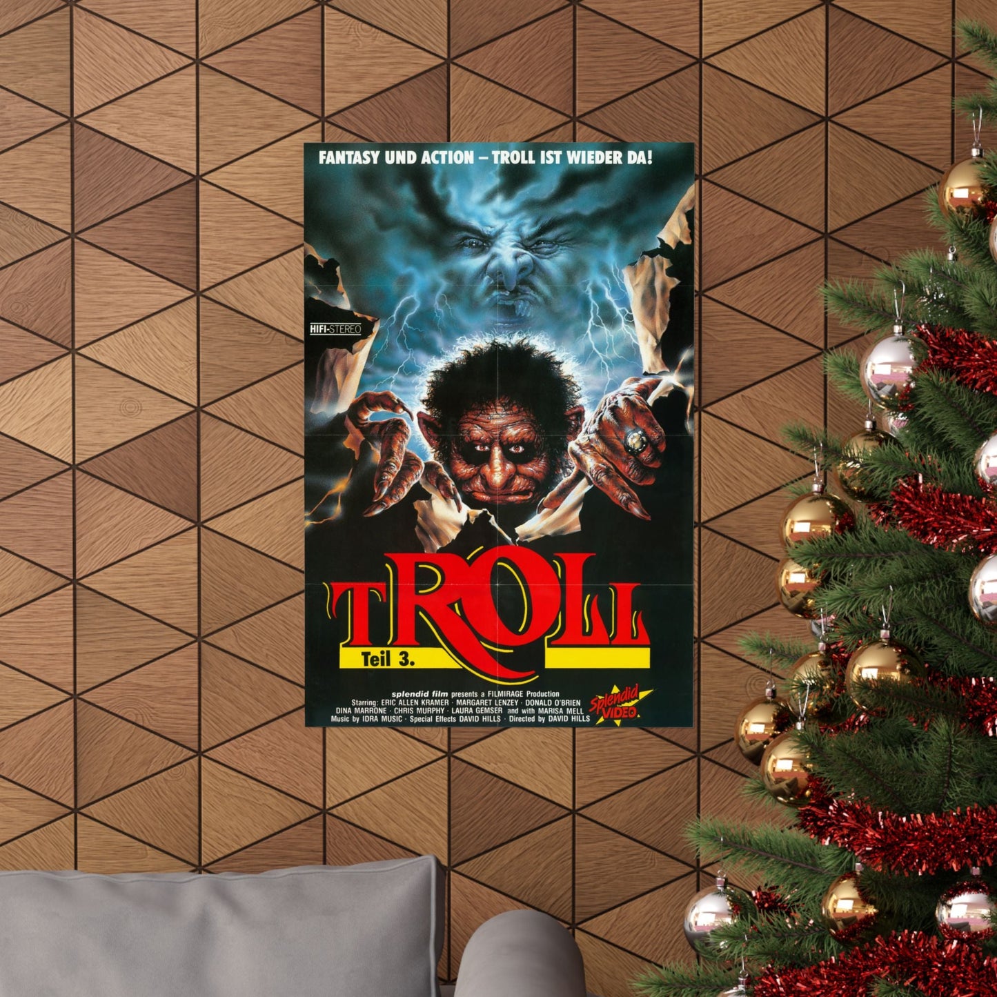 TROLL 3 (QUEST FOR THE MIGHTY SWORD) 1990 - Paper Movie Poster-The Sticker Space