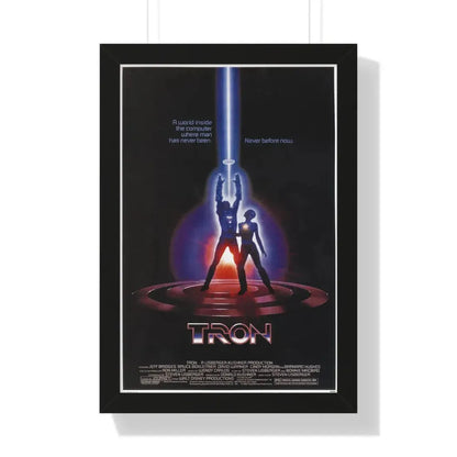 TRON 1982 - Framed Movie Poster 16″ x 24″ Black - The Sticker Space
