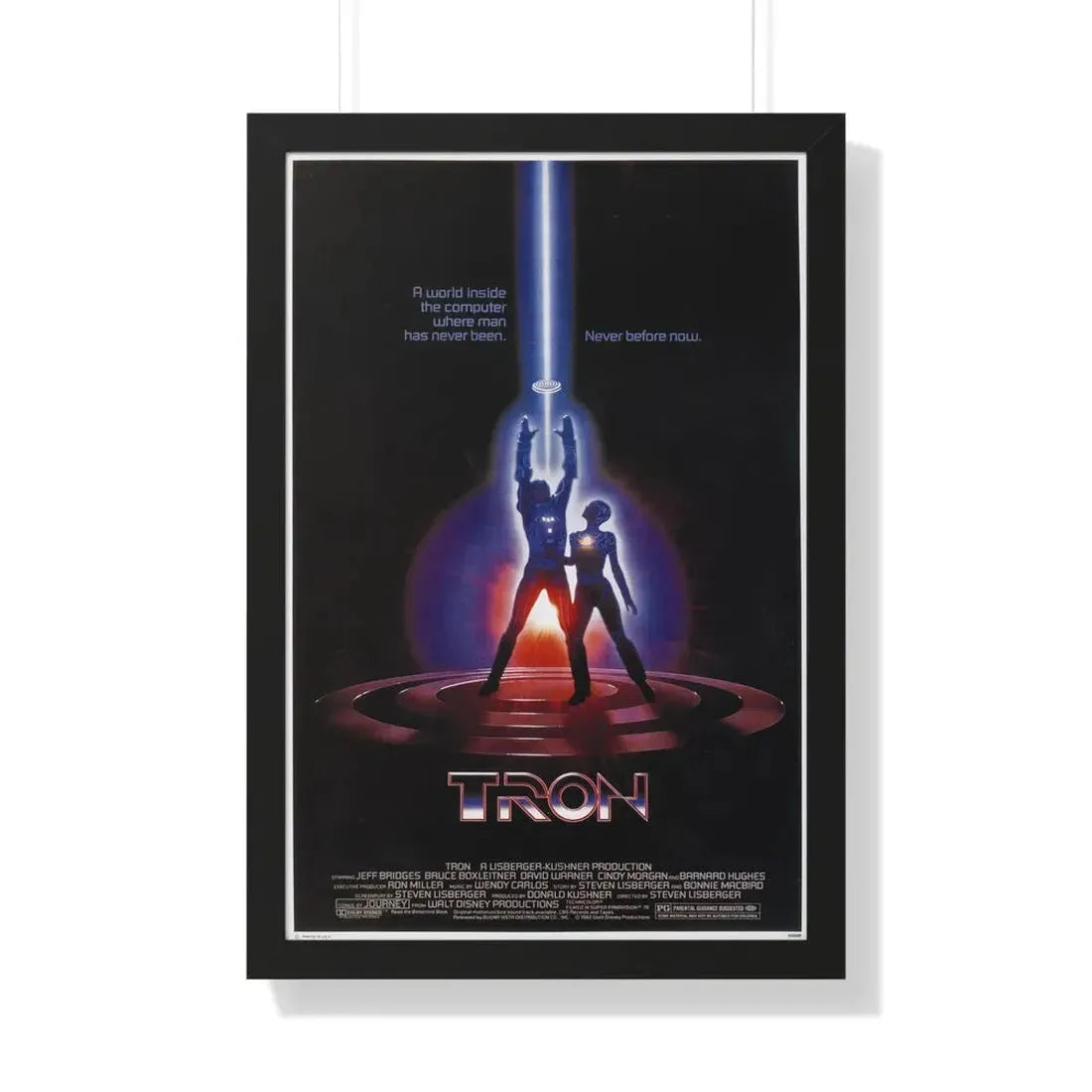 TRON 1982 - Framed Movie Poster 20" x 30" Black - The Sticker Space
