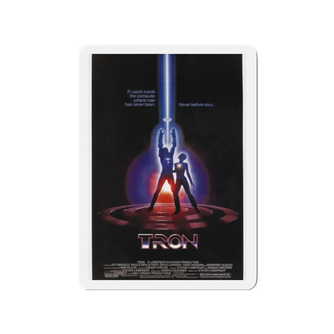TRON 1982 Movie Poster - Refrigerator Magnet 2 Inch Die-Cut - The Sticker Space
