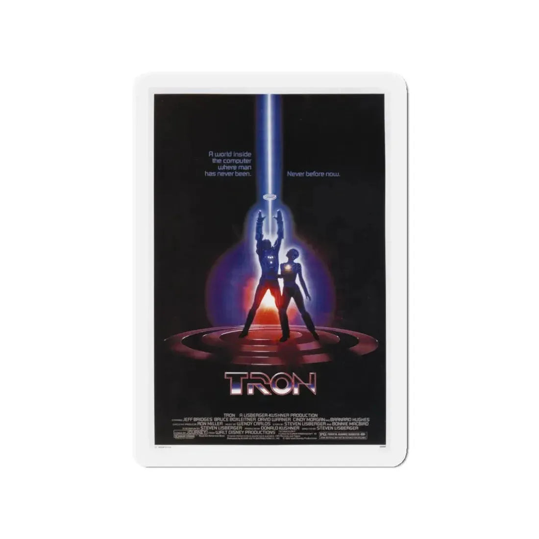 TRON 1982 Movie Poster - Refrigerator Magnet 3 Inch Die-Cut - The Sticker Space