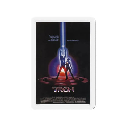 TRON 1982 Movie Poster - Refrigerator Magnet 3 Inch Die-Cut - The Sticker Space