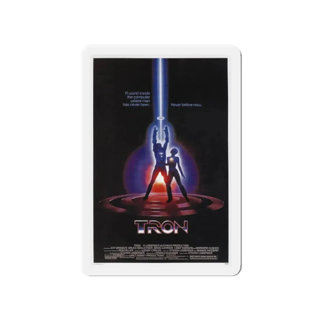 TRON 1982 Movie Poster - Refrigerator Magnet 4 Inch Die-Cut - The Sticker Space