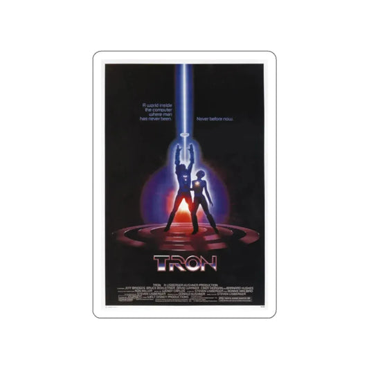 TRON 1982 Movie Poster STICKER Vinyl Die-Cut Decal 2 Inch - The Sticker Space