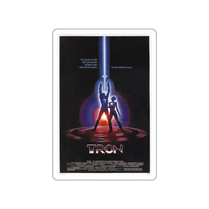 TRON 1982 Movie Poster STICKER Vinyl Die-Cut Decal 3 Inch - The Sticker Space
