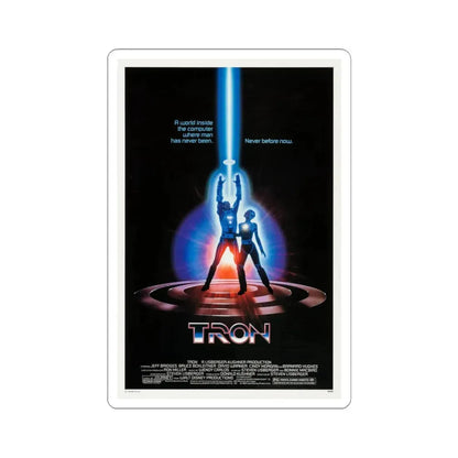 Tron 1982 Movie Poster - STICKER Vinyl Kiss-Cut Decal 6 Inch White - The Sticker Space