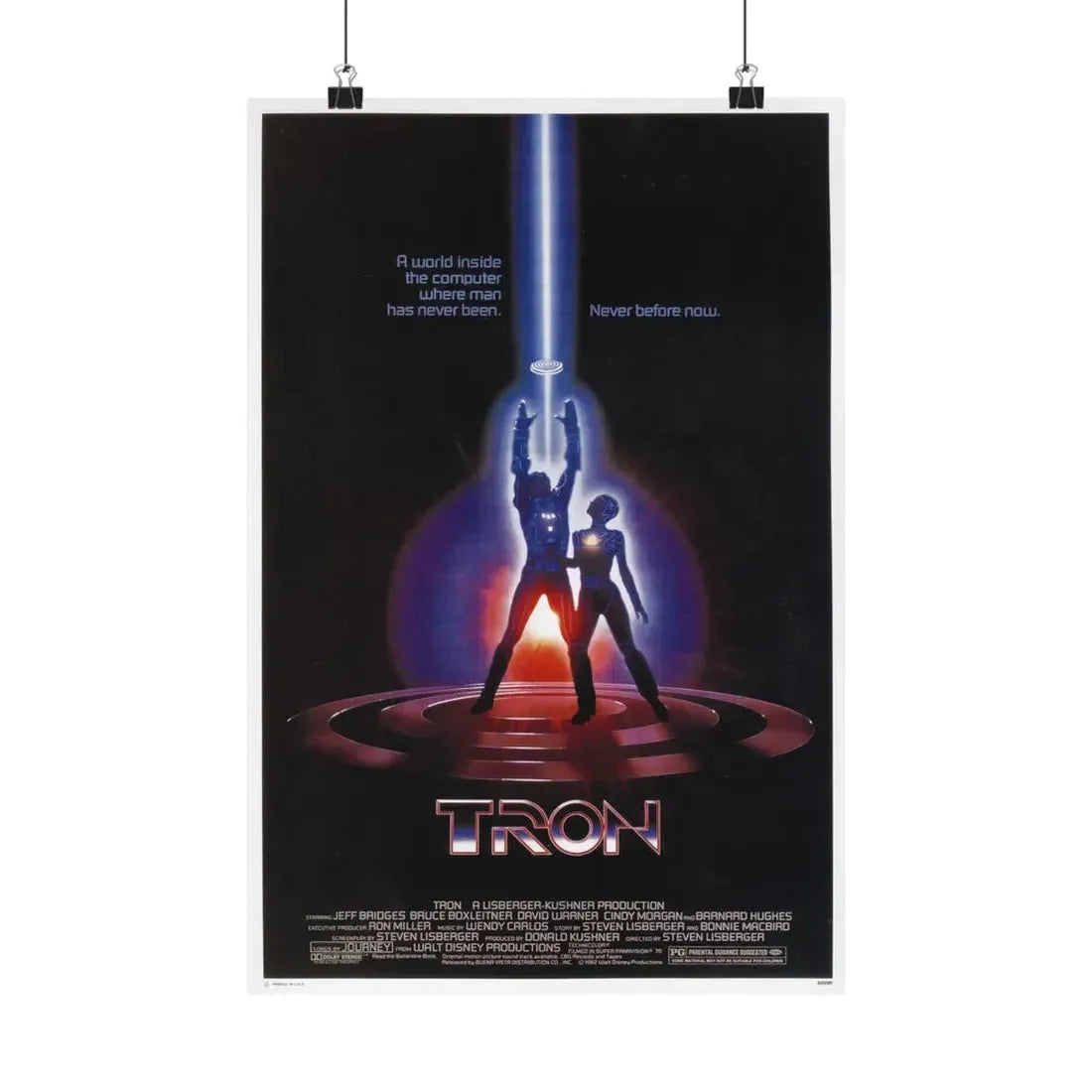 TRON 1982 - Paper Movie Poster 12″ x 18″ Matte - The Sticker Space