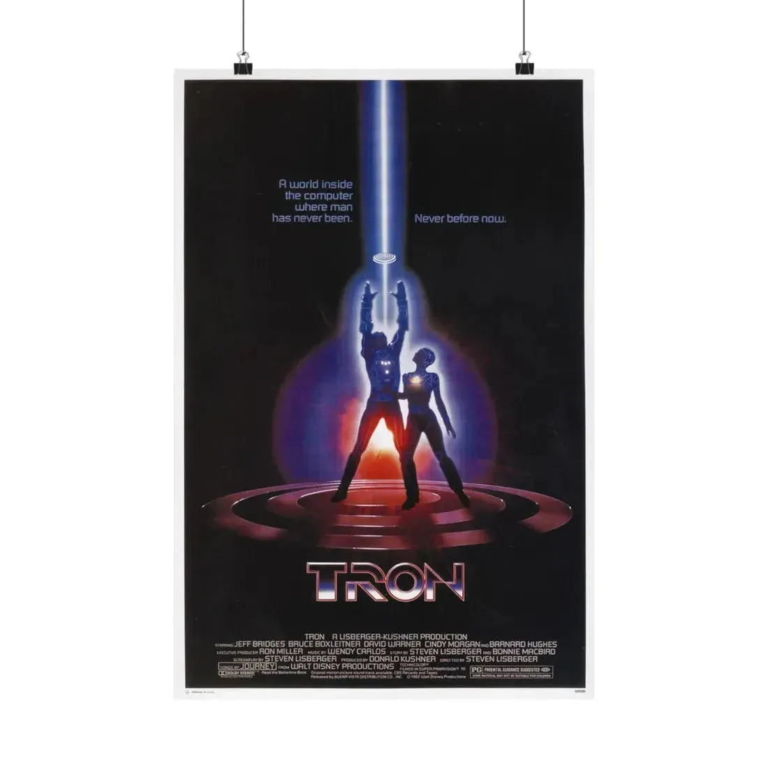TRON 1982 - Paper Movie Poster 16″ x 24″ Matte - The Sticker Space